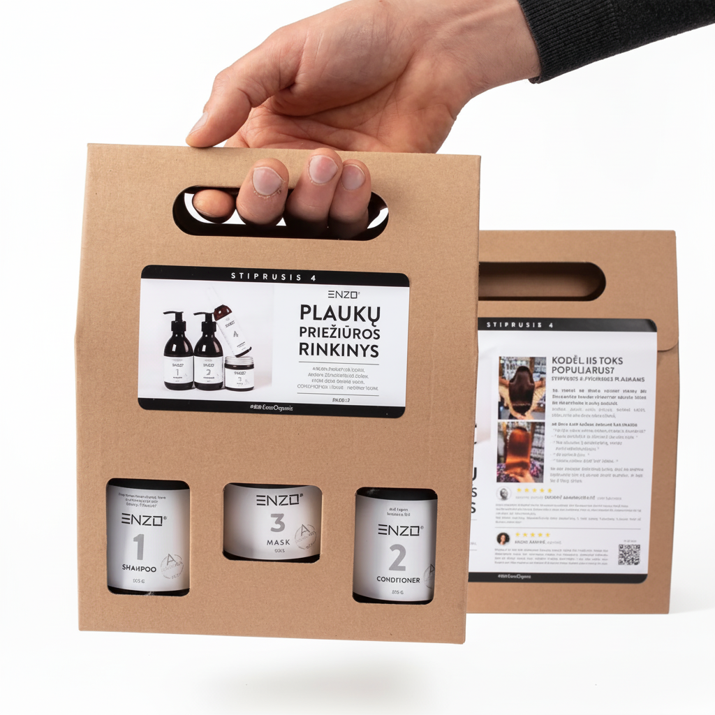 Plaukų priežiūros rinkinys: 1–2–3–4 sistema