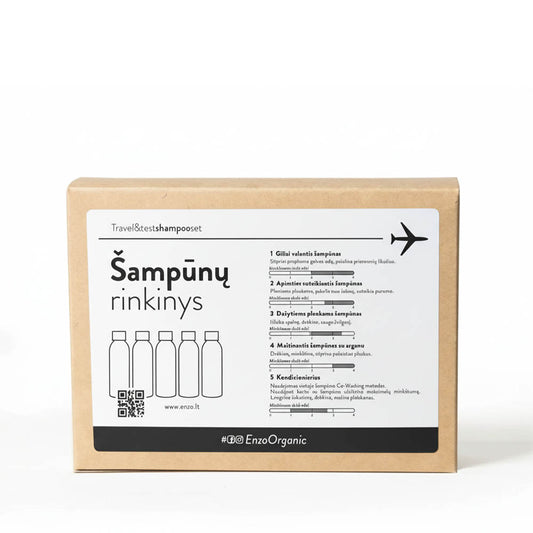 ENZO® šampūnų rinkinys dėžutėje. Visi šampūnai