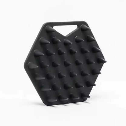 Juodas galvos odos masažinis šepetys