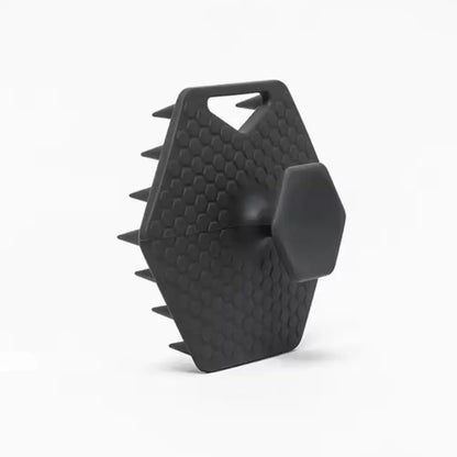 Juodas galvos odos masažinis šepetys