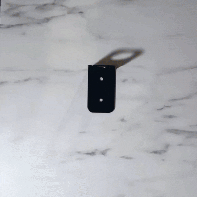 Vonios šampūno buteliuko laikiklis iš nerūdijančio plieno. Juodas