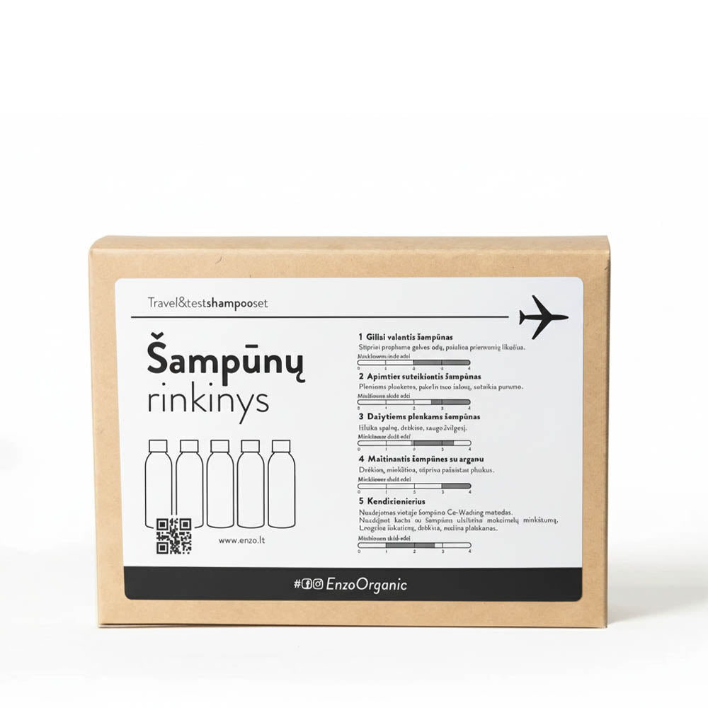 ENZO® šampūnų rinkinys dėžutėje. Visi šampūnai