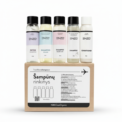ENZO® šampūnų rinkinys dėžutėje. Visi šampūnai