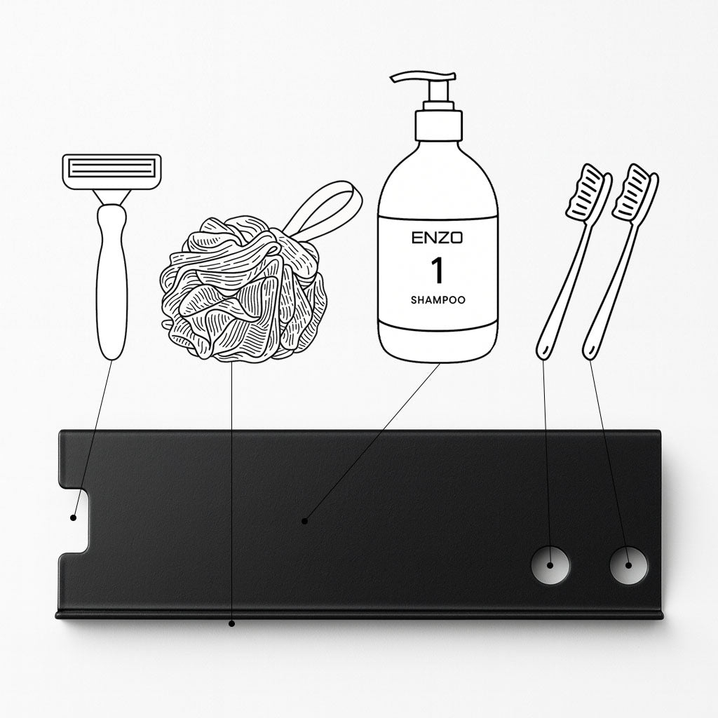 Universali vonios lentynėlė iš nerūdijančio plieno