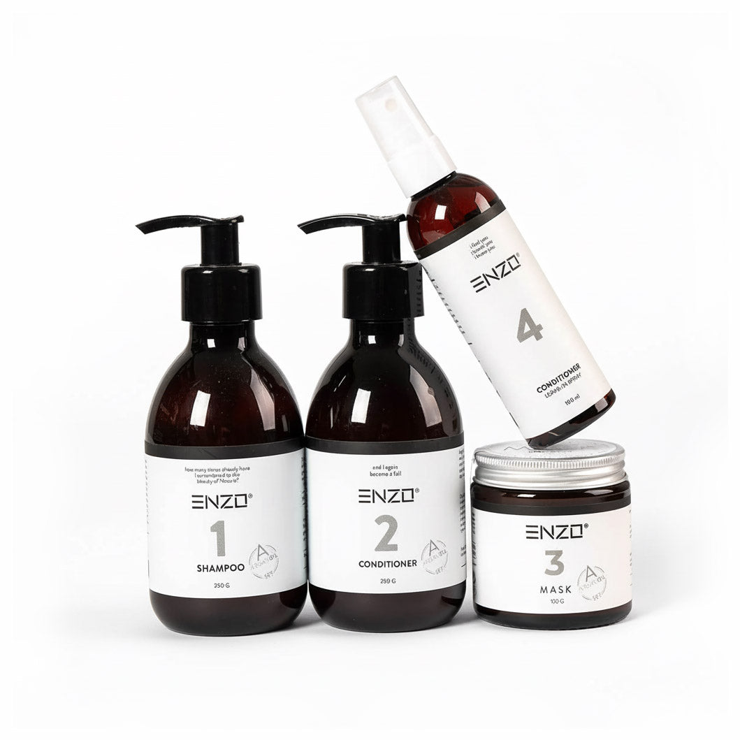 Plaukų priežiūros rinkinys: 1–2–3–4 sistema