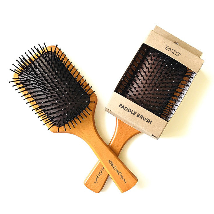 Plokščias medinis plaukų šepetys